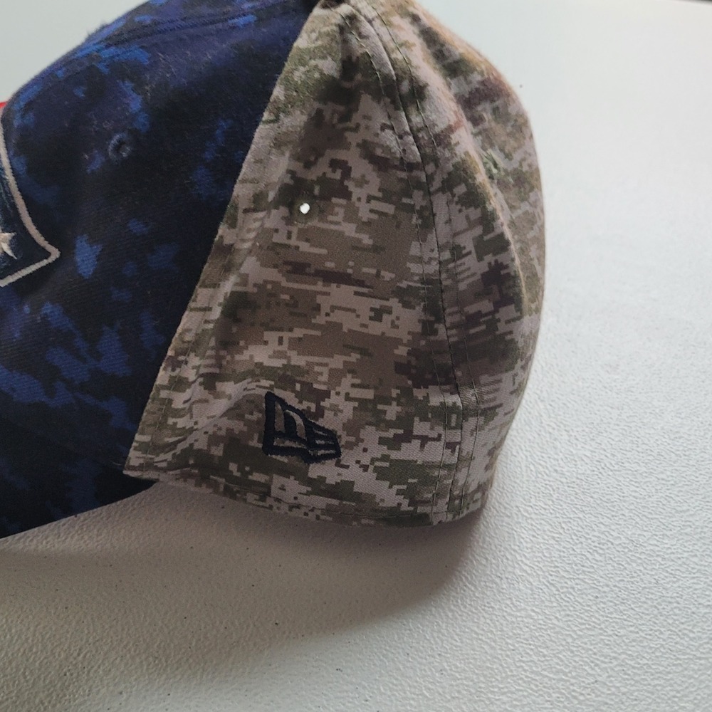 New England Patriots Hat Cap Fitted Medium Large New Era 39THIRTY Mens Camo - Picture 2 of 9